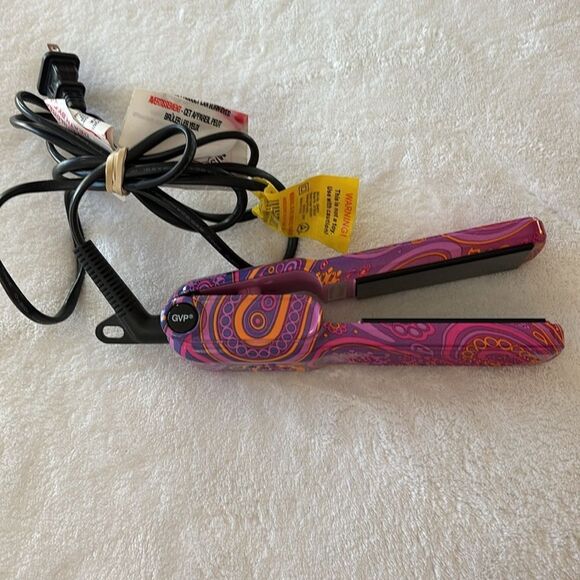 GVP Travel Flat Iron Hair Straightener Pink Purple Ombre 1 1/2 Wide - Picture 3 of 12